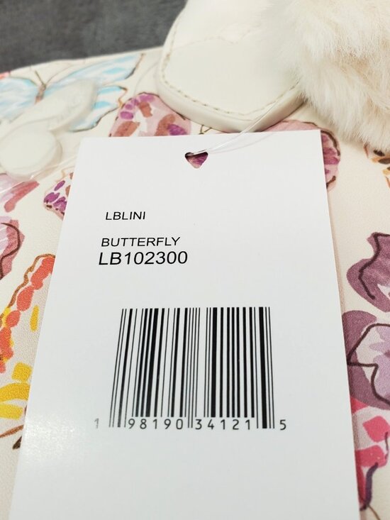 LUV BETSEY JOHNSON Butterfly Crossbody Dome Satchel NWT Fuzzy Charm Clip Spring - Picture 5 of 11